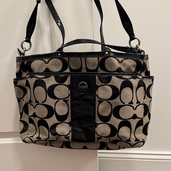 Coach signature logo messenger laptop travel bag - Picture 1 of 16